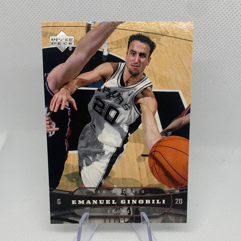 Emanuel Manu Ginobili San Antonio Spurs Basketball Card NBA HOF Guard in Case!! - Picture 3 of 6